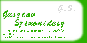 gusztav szimonidesz business card